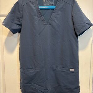 Figs XXS Casma Scrub Top in Dark Harbor